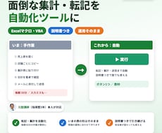 面倒な集計・転記作業を自動化ツールにします イメージ1