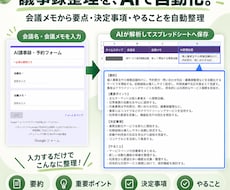 AIで文章・議事録を自動要約・整理します イメージ1
