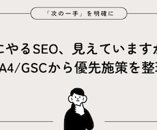 次にやるべきSEO施策を含むレポートを作成します 次にやるSEO、見えていますか？