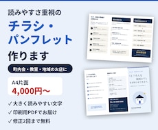 読みやすさ重視！チラシ・パンフレット作ります イメージ1