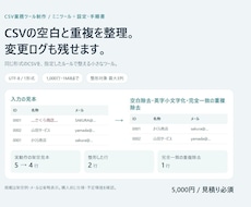CSVの空白と重複を整理するツールを作ります イメージ1
