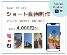 1本4,000円～SNS向けショート動画編集します おしゃれ◎⌇トレンド◎⌇真似編集◎