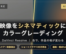 映像をシネマティックにカラグレします イメージ1