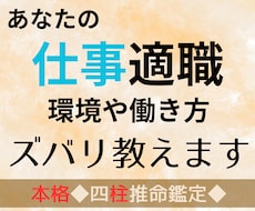 本格◆四柱推命【適職・環境・やり方】占います イメージ1
