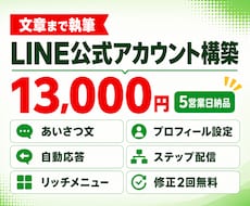 文章もお任せでLINE公式アカウント構築します イメージ1