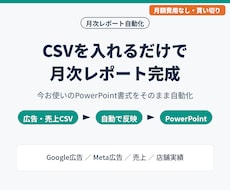 今のパワポ書式のまま月次レポートを自動化します イメージ1