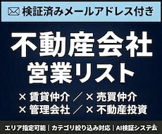 不動産会社のメールアドレス営業リストを提供します 検証済みメールアドレス付｜エリア・カテゴリ指定可能
