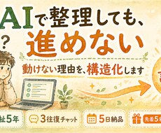 AIで整理しても進めない悩みを言語化します イメージ1
