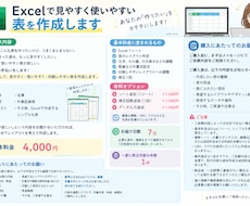 Excelで見やすく使いやすい表を作成いたします イメージ1
