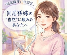 同居嫁の当然に疲れたあなたへ愚痴・本音を聴きます イメージ1
