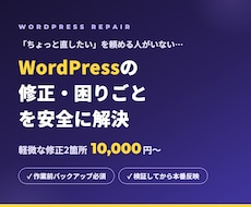 WordPressの修正・お困りごとを解決します イメージ1