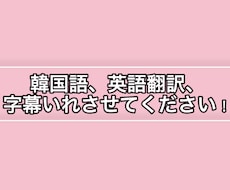動画に翻訳、字幕いれさせてもらいます イメージ1