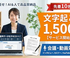 音声・動画の文字起こし承ります 丁寧な校正で読みやすく仕上げます