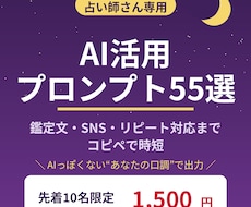 占い専用のAI活用プロンプト55選を提供します イメージ1