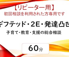 ギフテッド・2E・教育・支援の相談にのります イメージ1