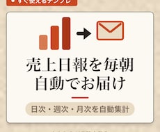 売上を毎朝自動集計してメール通知するスプシ渡します イメージ1