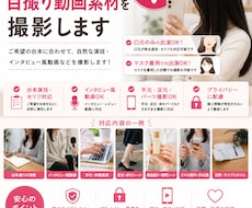 女性モデルの動画素材作成します 顔出しなしで安心！自撮り動画素材を撮影します
