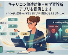 キャリコン論述対策＋AI学習診断アプリを提供します 87ページの図解＋AI学習診断アプリで答案の考え方が身につく