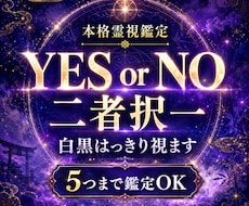 YES/NO 二者拓一5つ鑑定します イメージ1