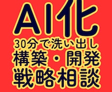 AI化作業を30分で洗い出し・戦略・構築相談します イメージ1