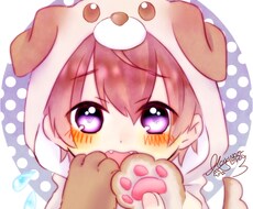 お好きな動物、ご自慢のコを擬人化して制作いたします ペアアイコン、プレゼントなどにもオススメ！【商用利用可】