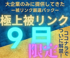 2026年９月限定で大企業と同じ被リンク貼ります なぜ成功している大企業と御社で結果に差が付くの？答えは○○！