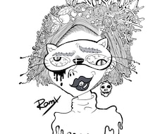商用利用OK/メンヘラ病み系イラスト描きます ゴシック・ダーク・ホラー・闇・メンヘラ・病み系女子