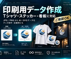 Tシャツ・ステッカー・看板用の印刷データ作成します イメージ1