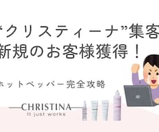 クリスティーナ特化！エステサロンの集客行います クリスティーナの新規予約が入るホットペッパーに整えます！