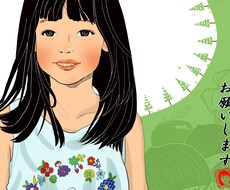 似顔絵をポストカードにします いつもと違ったポストカードを送りたいとお考えの方