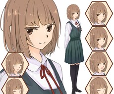 キャラクター立ち絵を販売しております 【表情差分6種】動画や創作活動等にご使用ください！