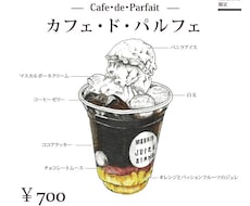 フードイラストをペンや水彩で描きます イメージ1