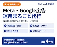 Meta・Google広告を月額定額で代行します イメージ1