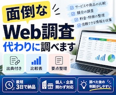 Webリサーチを出典付きで比較整理します イメージ1
