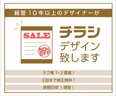 チラシやフライヤーのデザインいたします デザイン経験10年の実績があります！