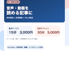 音声・動画を読める記事に整えます イメージ1
