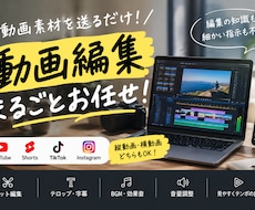 動画素材を送るだけ！縦動画・横動画を編集ます イメージ1