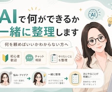 AIで何ができるか一緒に整理します 何を頼めばいいかわからない初心者の方へ
