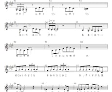 メロディーの楽譜とデモ音源を作ります 楽譜のない曲を採譜します。音程・リズムを取るのに最適です。