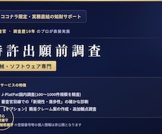 機械、ソフトウェアの特許出願前調査をします イメージ1