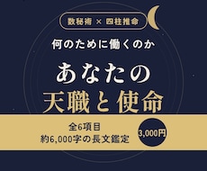 天職と使命を全6項目6000字で読み解きます イメージ1