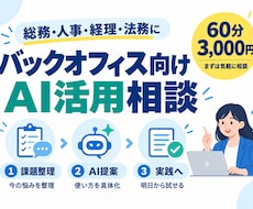 バックオフィス業務のAI活用を一緒に考えます イメージ1