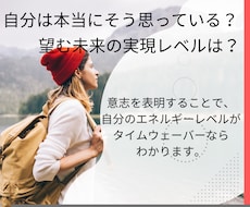 タイムウェーバーで本音を分析します あなたの本心と願いの実現可能性を数値で診断します
