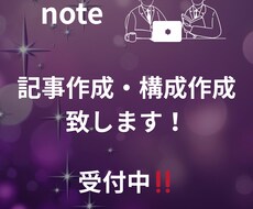 note記事の文章作成・構成をサポートします イメージ1