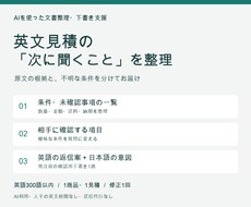 AIで英文見積の確認事項と返信案を作ります イメージ1