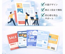 シンプルで見やすいチラシ作成します イメージ1