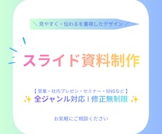 見やすく伝わるスライド作ります イメージ1