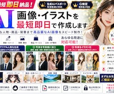 AI画像を最短即日で作成します 有資格者が高品質なAI画像をスピード・低価格で