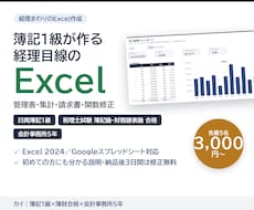 簿記1級がExcelの表・集計・請求書を作ります 先着5名モニター価格｜経理目線の管理表・集計・関数修正