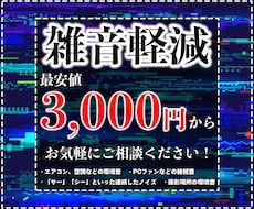 動画のノイズを軽減して、声を聞き取りやすく整えます イメージ1